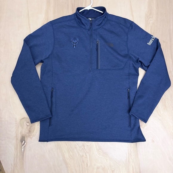 The North Face Other - The North Face Milwaukee Bucks Jacket Quarter Zip Fleece Skyline Men’s XL Fiserv